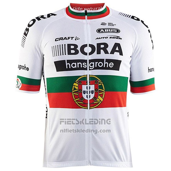 2017 Fietskleding Bora Kampioen Portogallo Korte Mouwen en Koersbroek